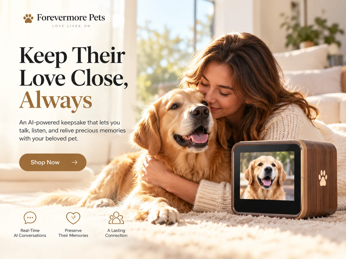 Cherished moments with a golden retriever